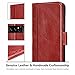 ProCase Galaxy Note 8 Genuine Leather Case, Vintage Wallet Folding Flip Case with Kickstand Card Slots Magnetic Closure Protective Cover for Galaxy Note8 -Red
