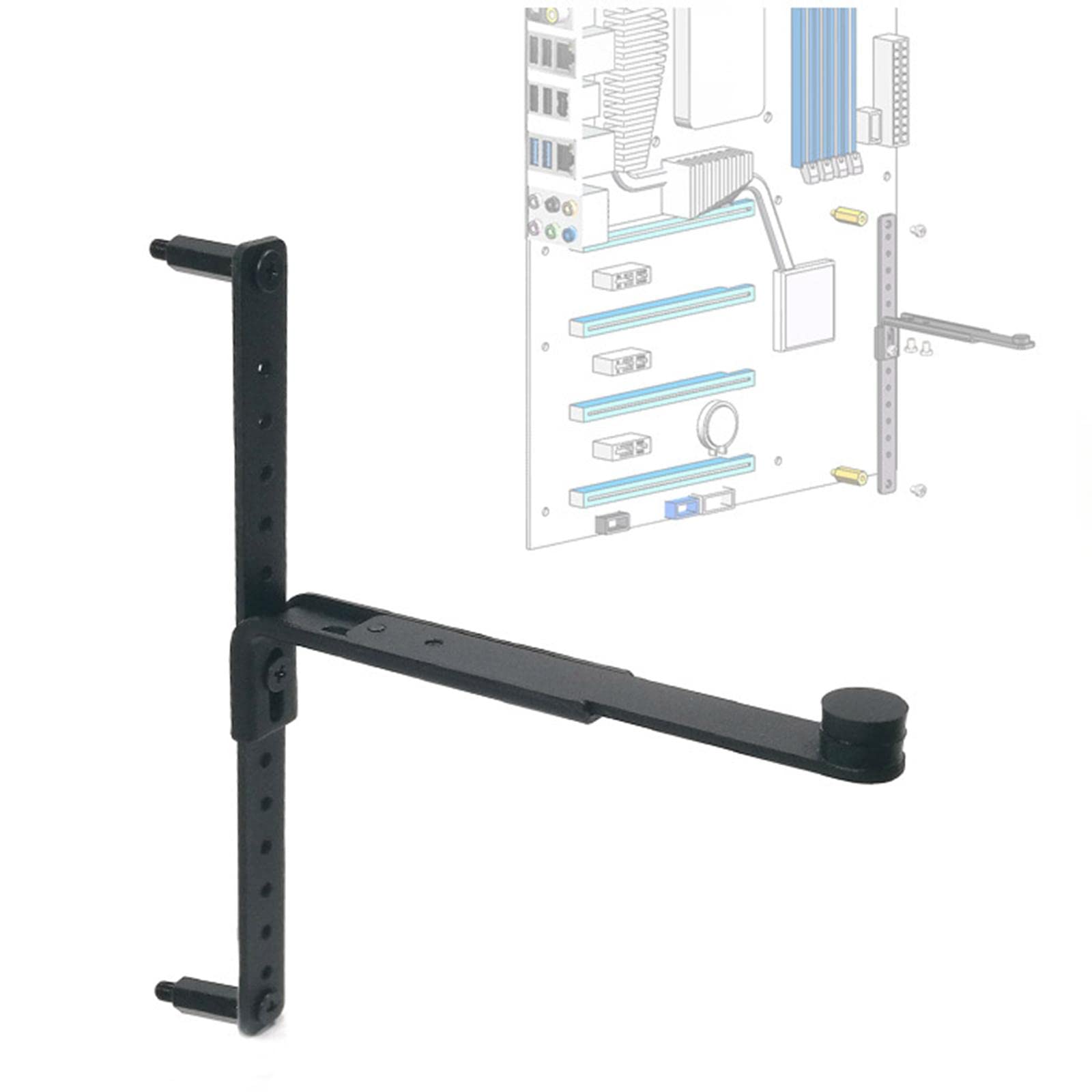Computer Graphics Card GPU Holder, Adjustable Verticle Stick Mount, Vertical GPU Sag Stand Bracket Support Stand for ATX E-ATX