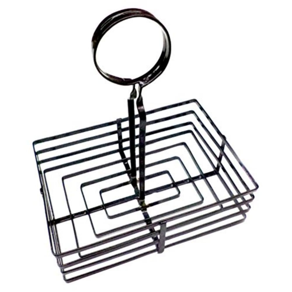Condiment Basket 20,5X15X23,5 Cm Black Iron - 1 Units