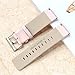 For Fitbit Blaze Bands, bayite Accessory Leather Wristband for Fitbit Blaze Smart Watch, Small, Light Pink with Frame