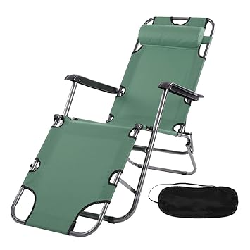 Cocoarm Klappstuhl Faltbar Liegestuhl Gartenstuhl Campingstuhl Relaxliege Bequeme Stühle Sessel Bequemes Kopfpolster Atmungsa