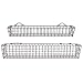 MyGift®, Set of 2 Brown Country Rustic Wall Mounted Openwork Metal Wire Storage Basket Shelves/Display Racks