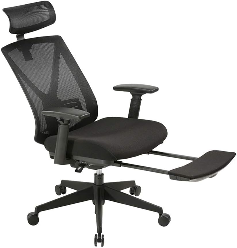 WFFF Sillas de Oficina, Silla de Trabajo con reposapiés Silla