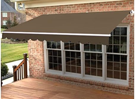 Taylor Made Retractable Awning 18'W x 10'L, Left Motor, Sunbrella Cocoa