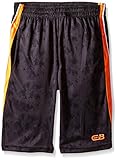 CB Sports Boys' Athletic Short, TH08-Neon Orange/Stripe, 10/12