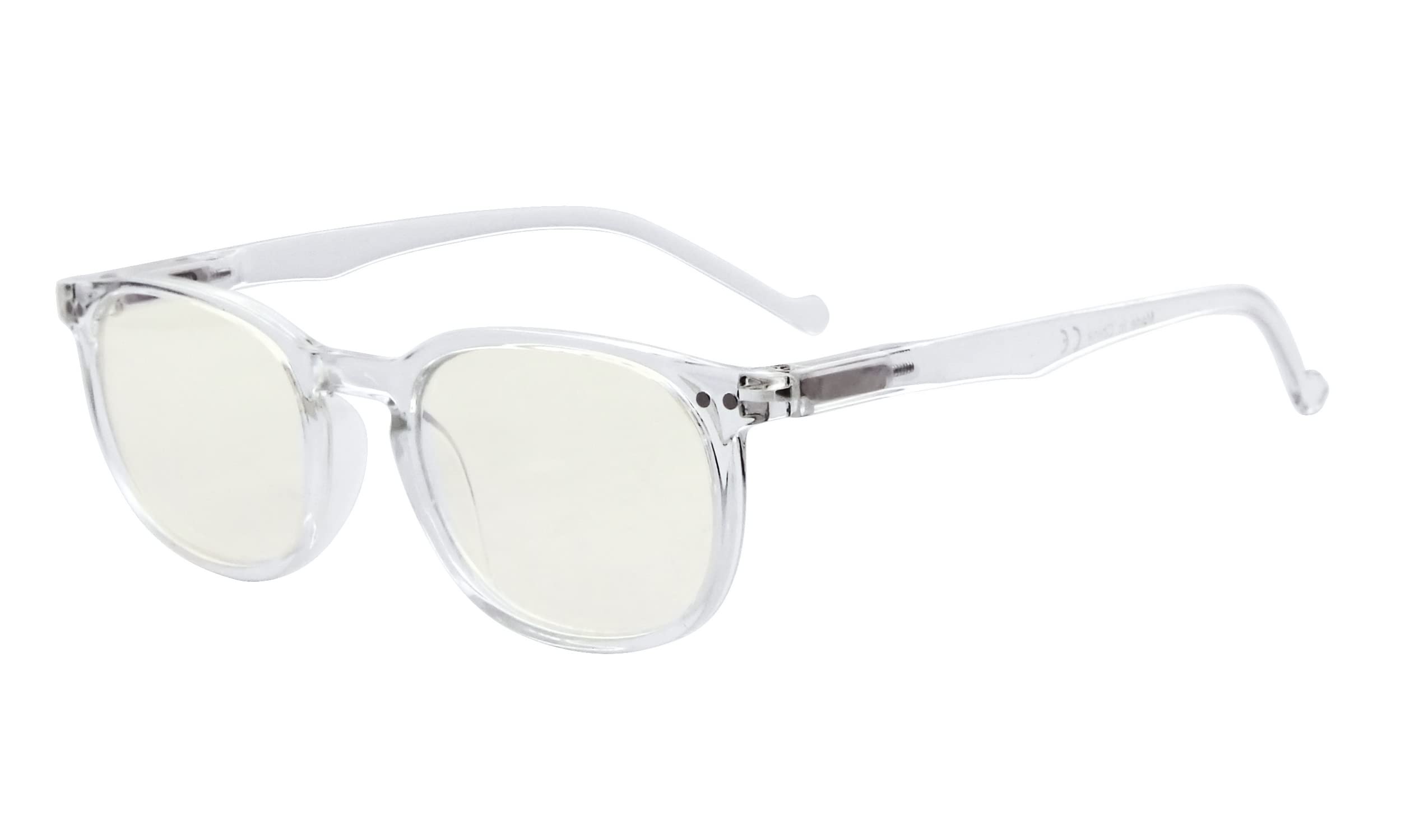 Eyekepper Blue Light Filter Glasses for Women Men Reading Computer Screen Blocking UV Rays Anti Glare Vintage Small Frame Digital Eyeglasses,Transparent — image 1