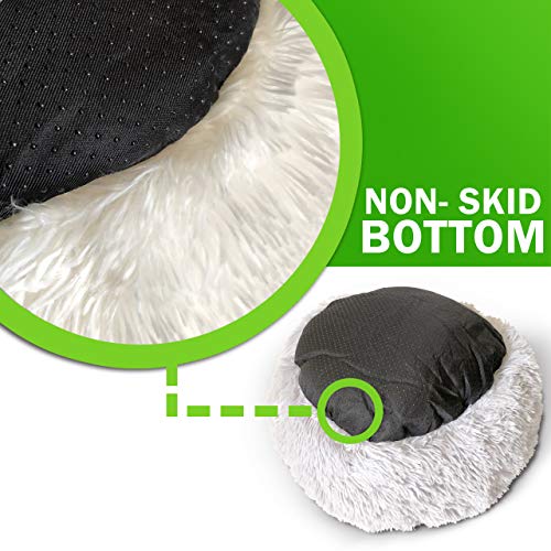 SUGAR PET SHOP Marshmallow Cat Bed For Indoor Cats Calming Cat Bed