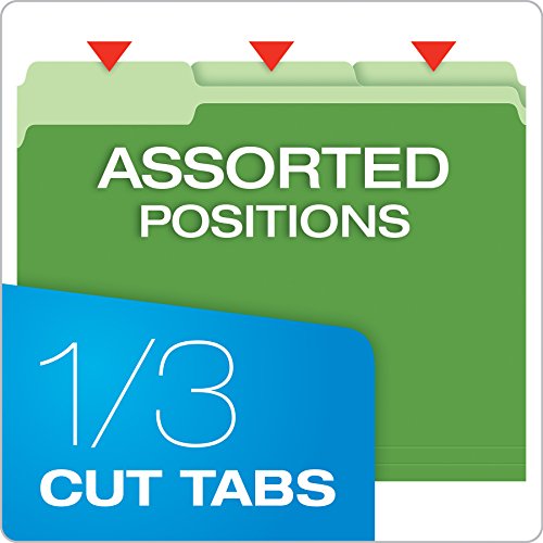 Pendaflex Two-Tone Color File Folders, Letter Size, 1/3 Cut, Bright Green, 100 Per box (152 1/3 BGR) - //medicalbooks.filipinodoctors.org