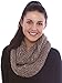 Simplicity Women' s Super Soft Winter Knit Warm Infinity Scarf, Khaki
