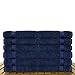 Chakir Turkish Linens Turkish Cotton Luxury Hotel & Spa Bath Towel, Wash Cloth - Set of 12, Navy Blue
