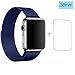 Apple Watch 38mm Band, ClockChoice Milanese Loop Stainless Steel Bracelet Strap for iWatch, BLUE | Unique Magnet Lock, No Buckle Needed, Women and Men Use | Bonus Tempered Glass Screen Protector