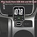 Perbeat BT67 Car FM Receiver Transmitter Bluetooth Handsfree Car Kit for iPhone/Android with USB Charging port and remote control, USB/SD card (Black)