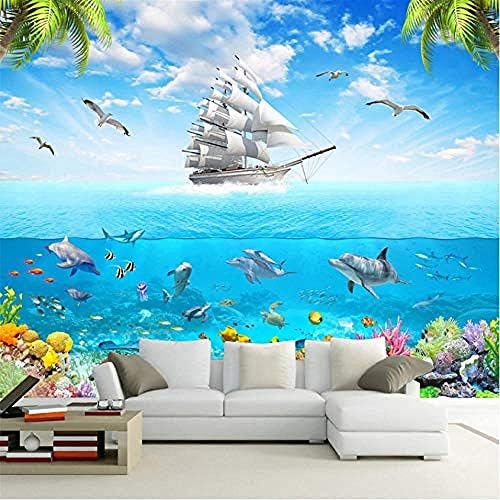 防水 防汚hdアンダーウォーターワールドウォールクロス3d壁紙リビングルームテレビ背景壁壁画の装飾子供の寝室環境に優しい壁カバー3 現品 D 450x300cm