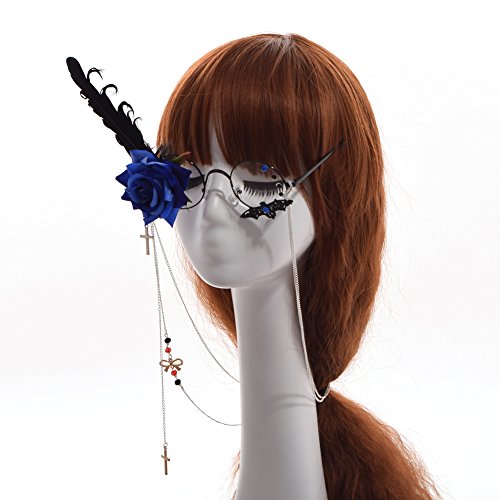 BLESSUME Unisex Steampunk Glasses with Lens