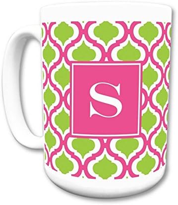 Boatman Geller Kate Mug with Single Initial, R, Multicolored