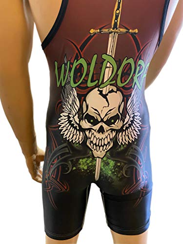 Woldorf USA Wrestling Singlet Sublimated Men's, Standard Uniform(Small)