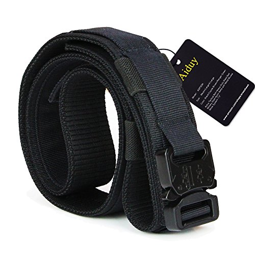 Aiduy 1.5" tactical duty belt with cobra buckle fo…
