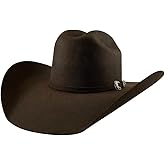 Original Tombstone 20X Western Cowboy Felt Hat for Men and Women - Cattleman Style - Chocolate Brown