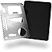 Atalanta 11-function Stainless Steel Survival Pocket Tool - Credit Card Wallet Knife Survival Multitools Utility for Camping or Fishing - Knife, Saw, Bottle Opener, Can Opener