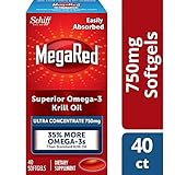 MegaRed 750mg Ultra Concentration Omega-3 Krill Oil, 40 softgels