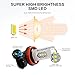 Auxbeam H11 H16/JP Led Fog Light Bulb High Power 50W 3030 SMD Extremely Bright Xenon White Led Light Bulb for Signal, Turn, Parking, Tail lights (Set of 2)