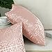 CaliTime Pack of 2 Throw Pillow Covers Cases for Couch Sofa Home Decor Vintage Shining & Dull Contrast Cross Flowers Trellis Geometric Figure 18 X 18 Inches Dusty Pink