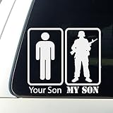 My Son Your Son Family - Sticker Bumper Window Troops - Air Force Tradition Marine Navy Pride Army Logo National Guard