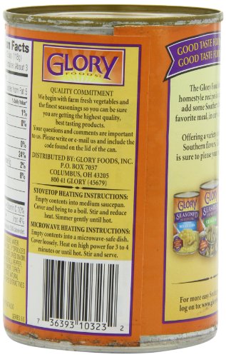 Glory Foods Seasoned Collard Greens with Smoked Turkey, 14.5-Ounce (Pack of 12)