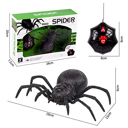 Fiaya Halloween Remote Control Spider Scary Wolf Spider Robot Realistic Novelty Prank Toys Gifts