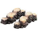 Ioffersuper Miniature Resin Garden Fairy Ornament Flower Pot Plant Decor Tree Stump Bridge