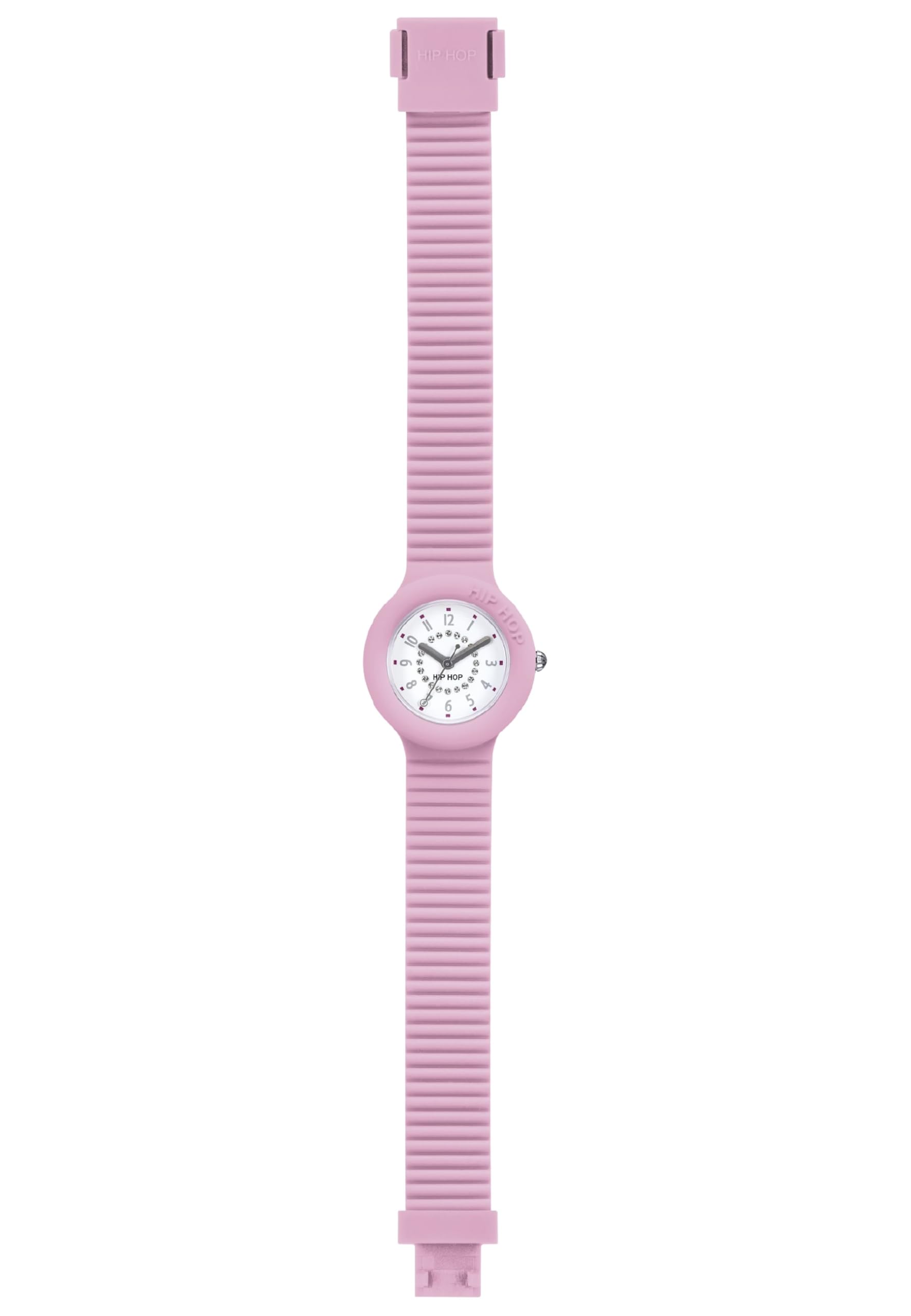 Hip Hop Numbers Time-Only Women's Watch, Completely Pink with Visible Numbers, with Soft Water Resistant Silicone Strap HWU0638