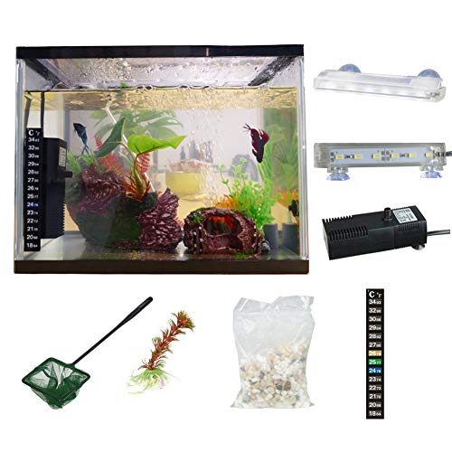 SALUTE MiniBow Aquarium Starter Kits with Lighting Filter (Black - 3.5 Gallon) - Thumbnail 6