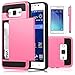 Galaxy Grand Prime Case, EC [Shockproof][Drop Protection] Hybrid Dual Layer Slim Wallet Case with Card Slot Holder Hard Shell Cover for Samsung Galaxy Grand Prime G530 (Hot Pink)
