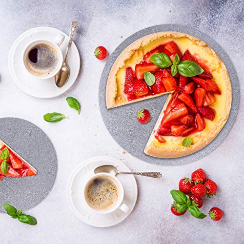 Cake Boards Sliver Foil Round Cake Circles 8, 10, 12 Inch Cake Base Cardboard, 3 of Each Size Set, with 2pcs Plastic Scrapers for Baking Cake (9 Pack)