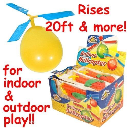Balloon Helicopter Toys, pack of 6. Very simple, but great fun and ideal for an extra party bag/stocking filler.
