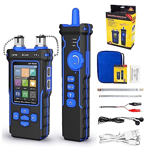 NOYAFA NF-8508 Netzwerkkabeltester mit Optischem Leistungsmesser, Ethernet Kabeltester, RJ45/RJ11 Port Tester, VFL PoE QC Test Kabelprüfer NCV Längent