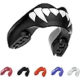 SafeJawz Mouthguard for Braces, One Size Re-Mouldable Mouth Guard with Case for Boxing, Basketball, Football, MMA, Lacrosse, Hockey and All Contact Sports (Fangz)