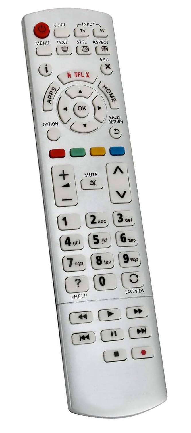 N2QAYB001010 Universal Remote Control Compatible for Panasonic VIERA LCD TV TX-40DX700B TX-50DX700B TX-58DX700B TX-32CS510B TX-50CX680B TX-49DX600B TX-58DX750B N2QAYB001009 N2QAYB001011