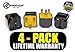 KRIËGER Grounded Universal India Plug Adapter (type D) Indian Adaptor - 4 Pack