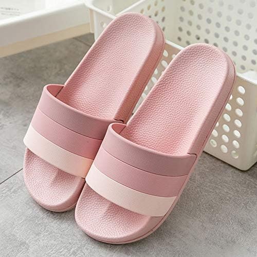 WDGCLDA Summer Ladies Pink Slippers, Size 38 EU, Flat Heel, Open