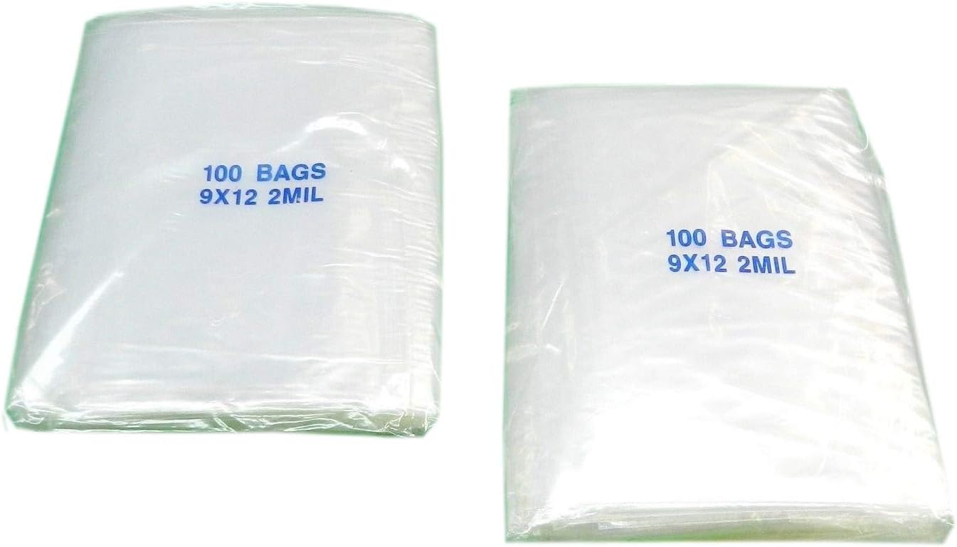 200 Ziplock Resealable 9" x 12" Large Size Bags Clear 2 mil