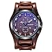 CURREN Men's Sports Waterproof Leather Strap Date Wrist Watch 8225 All Brown