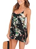 FARYSAYS Womens Summer Floral Print Loose Tank Top Black XX-Large