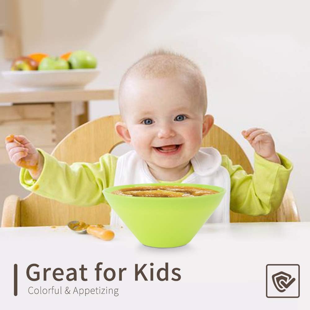 20 Ounce Plastic Bowls, Large Cereal Snack Bowls Unbreakable and Reusable Soup Bowls Salad Bowls, Kids Safe Toddler Bowls, Set of 9 in 9 Assorted Colors: Kitchen & Dining