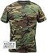 Army Universe Woodland Camouflage Short Sleeve T-Shirt + Pin - Size Small (33