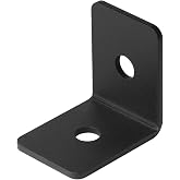 eoere 20 PCS 1-1/2" Black L Bracket, Pergola Rafter Clips, 11 Gauge | Max Load 160 lbs