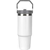 Personalized Tumbler Stainless Steel Tumblers Blank White Custom with Picture Text 30 oz Insulated Cup Add Name Picture Travel Coffee Mug Customized Gifts for Women Men Mom Dad Couple