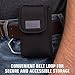 USA Gear Sunglasses and Eye Glasses Case - Spectacles Holder with Belt Loop and Carabiner Clip for Reading, Kids and Adult Sunglasses, Safety Glasses, and More (Black)