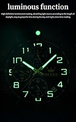 OLEVS Black Watches for Men Chronograph Luxury