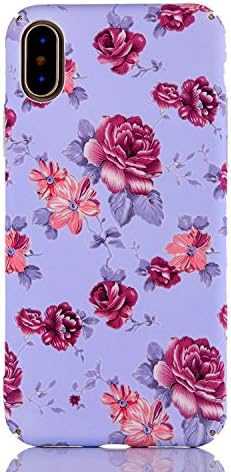 iPhone X Case, iPhone 10 Case, Amesica Noctilucent Floral Full Protective Case , [Perfect Fit], Flex Hybrid PC Material Protective Case Cover for Apple iPhone X (5.8 inch) - (2017)